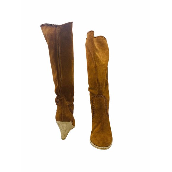 Donald J. Pliner Quinn Women’s Suede Leather Espadrille High Boots 7.5M - Picture 5 of 10